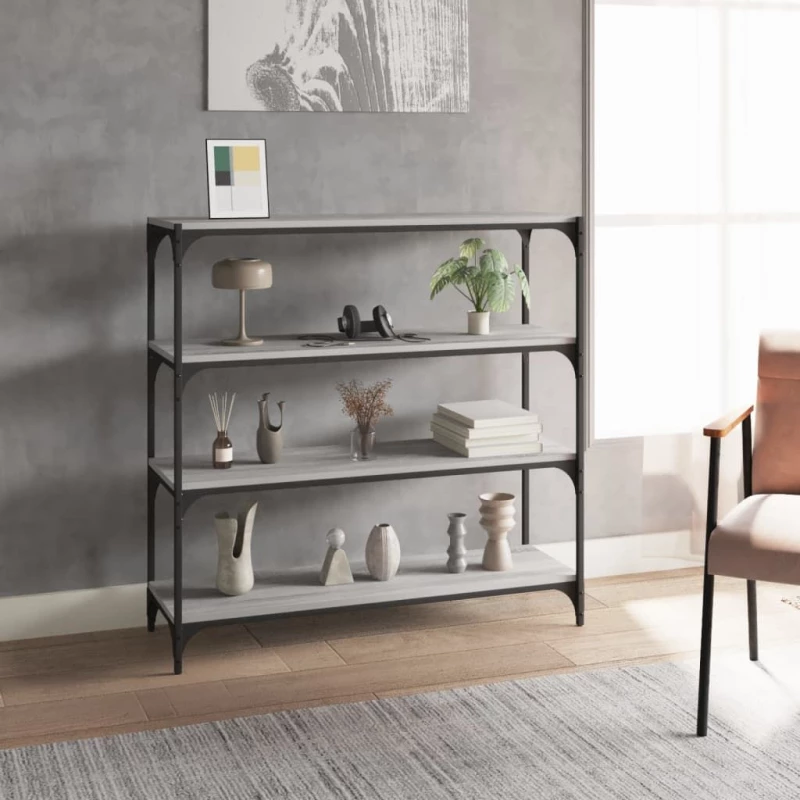ΒΙΒΛΙΟΘΗΚΗ ΓΚΡΙ SONOMA 100 X 33 X 100 ΕΚ. ΕΠΕΞ. ΞΥΛΟ & ΑΤΣΑΛΙ 819360