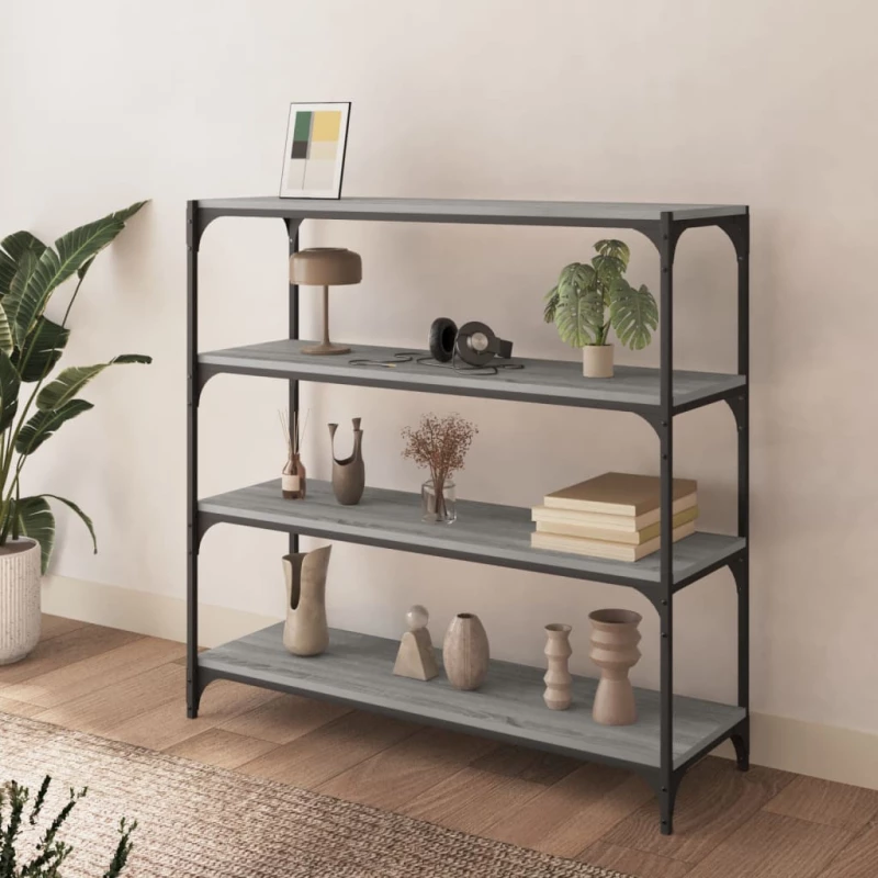 ΒΙΒΛΙΟΘΗΚΗ ΓΚΡΙ SONOMA 100 X 33 X 100 ΕΚ. ΕΠΕΞ. ΞΥΛΟ & ΑΤΣΑΛΙ 819360