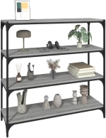 ΒΙΒΛΙΟΘΗΚΗ ΓΚΡΙ SONOMA 100 X 33 X 100 ΕΚ. ΕΠΕΞ. ΞΥΛΟ & ΑΤΣΑΛΙ 819360
