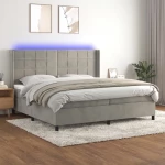 ΚΡΕΒΑΤΙ BOXSPRING ΜΕ ΣΤΡΩΜΑ & LED ΑΝ.ΓΚΡΙ 200X200 ΕΚ. ΒΕΛΟΥΔΙΝΟ 3139583