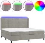 ΚΡΕΒΑΤΙ BOXSPRING ΜΕ ΣΤΡΩΜΑ & LED ΑΝ.ΓΚΡΙ 200X200 ΕΚ. ΒΕΛΟΥΔΙΝΟ 3139583
