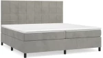 ΚΡΕΒΑΤΙ BOXSPRING ΜΕ ΣΤΡΩΜΑ ΑΝΟΙΧΤΟ ΓΚΡΙ 200X200 ΕΚ. ΒΕΛΟΥΔΙΝΟ 3143043