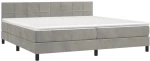 ΚΡΕΒΑΤΙ BOXSPRING ΜΕ ΣΤΡΩΜΑ ΑΝΟΙΧΤΟ ΓΚΡΙ 200X200 ΕΚ. ΒΕΛΟΥΔΙΝΟ 3141323