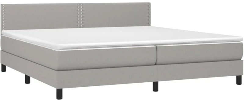 ΚΡΕΒΑΤΙ BOXSPRING ΜΕ ΣΤΡΩΜΑ & LED ΑΝ.ΓΚΡΙ 200X200ΕΚ. ΥΦΑΣΜΑΤΙΝΟ 3133101