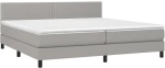 ΚΡΕΒΑΤΙ BOXSPRING ΜΕ ΣΤΡΩΜΑ & LED ΑΝ.ΓΚΡΙ 200X200ΕΚ. ΥΦΑΣΜΑΤΙΝΟ 3133101