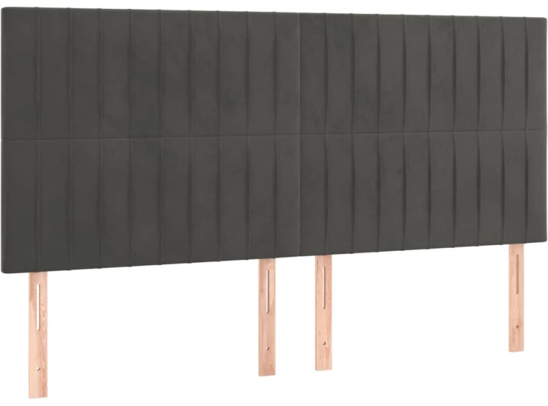 ΚΡΕΒΑΤΙ BOXSPRING ΜΕ ΣΤΡΩΜΑ ΣΚΟΥΡΟ ΓΚΡΙ 200X200 ΕΚ. ΒΕΛΟΥΔΙΝΟ 3132820