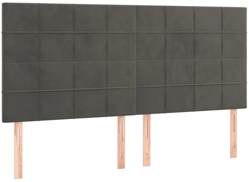 ΚΡΕΒΑΤΙ BOXSPRING ΜΕ ΣΤΡΩΜΑ & LED ΣΚ. ΓΚΡΙ 200X200ΕΚ. ΒΕΛΟΥΔΙΝΟ 3136144