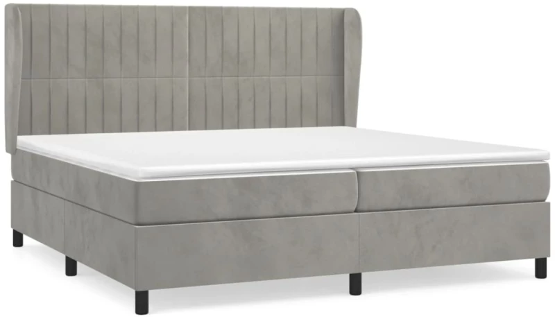 ΚΡΕΒΑΤΙ BOXSPRING ΜΕ ΣΤΡΩΜΑ ΑΝΟΙΧΤΟ ΓΚΡΙ 200X200 ΕΚ. ΒΕΛΟΥΔΙΝΟ 3129351