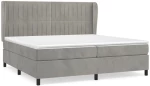 ΚΡΕΒΑΤΙ BOXSPRING ΜΕ ΣΤΡΩΜΑ ΑΝΟΙΧΤΟ ΓΚΡΙ 200X200 ΕΚ. ΒΕΛΟΥΔΙΝΟ 3129351