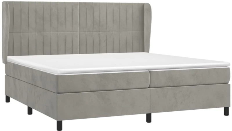 ΚΡΕΒΑΤΙ BOXSPRING ΜΕ ΣΤΡΩΜΑ ΑΝΟΙΧΤΟ ΓΚΡΙ 200X200 ΕΚ. ΒΕΛΟΥΔΙΝΟ 3129351