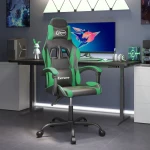 ΚΑΡΕΚΛΑ GAMING ΠΕΡΙΣΤΡΕΦΟΜΕΝΗ ΜΑΥΡΗ/ΠΡΑΣΙΝΗ ΑΠΟ ΣΥΝΘΕΤΙΚΟ ΔΕΡΜΑ 349570