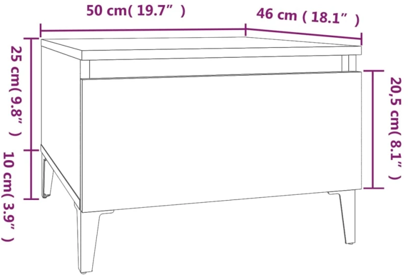 ΒΟΗΘΗΤΙΚΟ ΤΡΑΠΕΖΙ SONOMA ΔΡΥΣ 50X46X35 ΕΚ. ΕΠΕΞΕΡΓΑΣΜΕΝΟ ΞΥΛΟ 819522