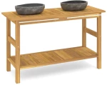 ΈΠΙΠΛΟ ΜΠΑΝΙΟΥ ΜΕ ΝΙΠΤΗΡΕΣ RIVER STONE ΑΠΟ ΜΑΣΙΦ ΞΥΛΟ TEAK 3096583