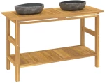 ΈΠΙΠΛΟ ΜΠΑΝΙΟΥ ΜΕ ΝΙΠΤΗΡΕΣ RIVER STONE ΑΠΟ ΜΑΣΙΦ ΞΥΛΟ TEAK 3096583