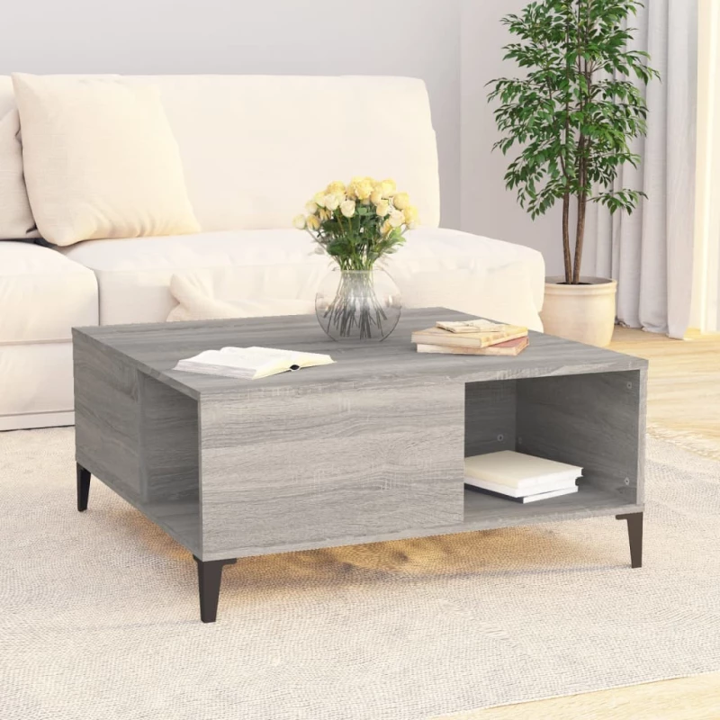 ΤΡΑΠΕΖΑΚΙ ΣΑΛΟΝΙΟΥ ΓΚΡΙ SONOMA 80X80X36,5ΕΚ. ΕΠΕΞΕΡΓΑΣΜΕΝΟ ΞΥΛΟ 821106