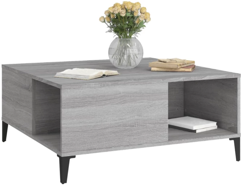 ΤΡΑΠΕΖΑΚΙ ΣΑΛΟΝΙΟΥ ΓΚΡΙ SONOMA 80X80X36,5ΕΚ. ΕΠΕΞΕΡΓΑΣΜΕΝΟ ΞΥΛΟ 821106