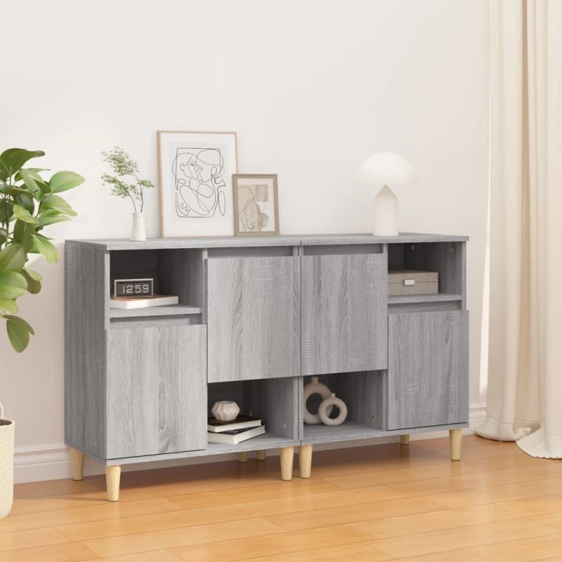 ΝΤΟΥΛΑΠΙ 2 ΤΕΜ. ΓΚΡΙ SONOMA 60X35X70 ΕΚ. ΑΠΟ ΕΠΕΞΕΡΓΑΣΜΕΝΟ ΞΥΛΟ 3185725