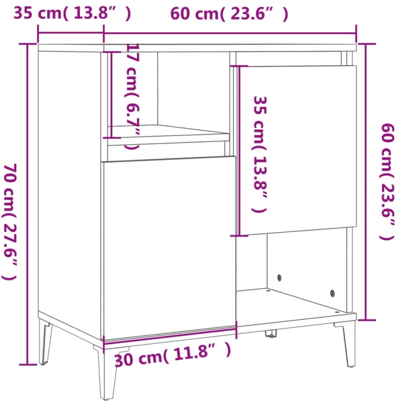 ΝΤΟΥΛΑΠΙ 3 ΤΕΜ. ΓΚΡΙ SONOMA 60X35X70 ΕΚ. ΑΠΟ ΕΠΕΞΕΡΓΑΣΜΕΝΟ ΞΥΛΟ 3185749