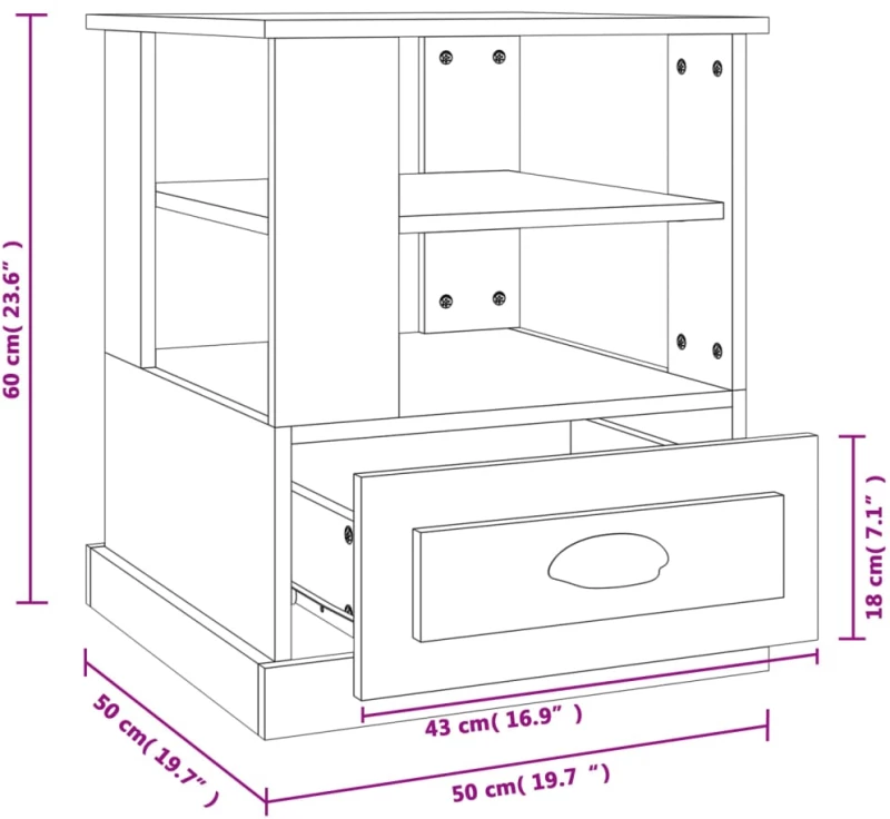 ΒΟΗΘΗΤΙΚΟ ΤΡΑΠΕΖΙ ΓΚΡΙ SONOMA 50X50X60 ΕΚ. ΕΠΕΞΕΡΓΑΣΜΕΝΟ ΞΥΛΟ 816414