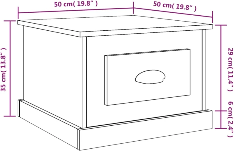 ΤΡΑΠΕΖΑΚΙ ΣΑΛΟΝΙΟΥ SONOMA ΔΡΥΣ 50X50X35 ΕΚ. ΕΠΕΞΕΡΓΑΣΜΕΝΟ ΞΥΛΟ 816251