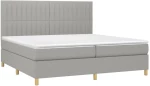 ΚΡΕΒΑΤΙ BOXSPRING ΜΕ ΣΤΡΩΜΑ ΑΝΟΙΧΤΟ ΓΚΡΙ 200X200 ΕΚ. ΥΦΑΣΜΑΤΙΝΟ 3142521