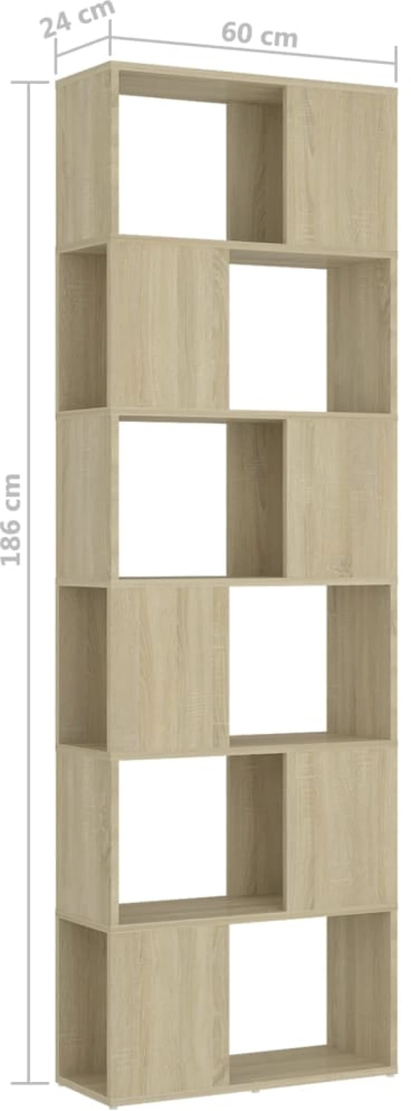 ΒΙΒΛΙΟΘΗΚΗ/ΔΙΑΧΩΡΙΣ. ΧΩΡΟΥ SONOMA ΔΡΥΣ 60X24X186ΕΚ. ΜΟΡΙΟΣΑΝΙΔΑ 809101