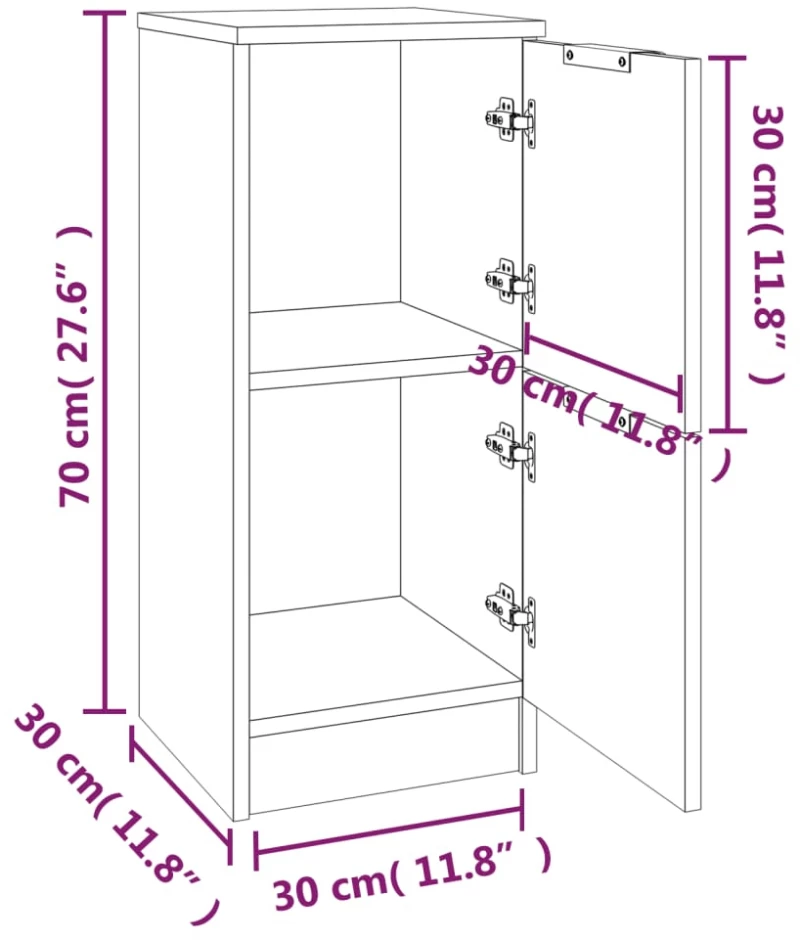 ΝΤΟΥΛΑΠΙΑ 2 ΤΕΜ. ΓΚΡΙ ΣΚΥΡΟΔΕΜΑΤΟΣ 30X30X70 ΕΚ. ΕΠΕΞΕΡΓ. ΞΥΛΟ 811178