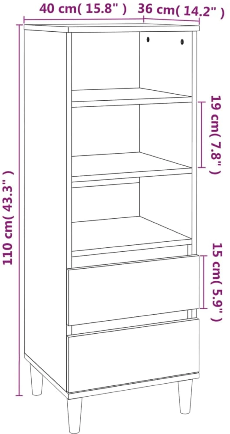 ΝΤΟΥΛΑΠΙ SONOMA ΔΡΥΣ 40X36X110 ΕΚ. ΑΠΟ ΕΠΕΞΕΡΓΑΣΜΕΝΟ ΞΥΛΟ 821239