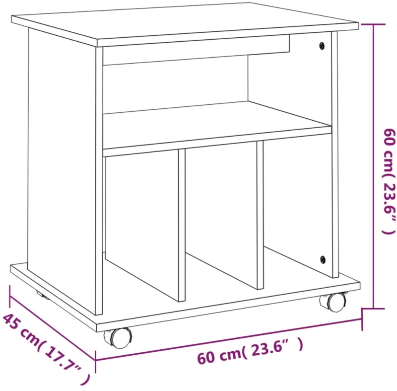 ΝΤΟΥΛΑΠΙ ΜΕ ΡΟΔΑΚΙΑ ΓΚΡΙ SONOMA 60X45X60 ΕΚ. ΕΠΕΞΕΡΓΑΣΜΕΝΟ ΞΥΛΟ 826355