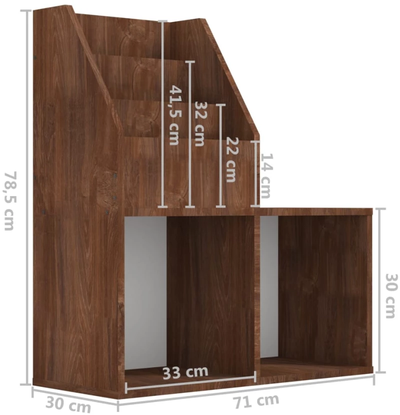 ΠΑΙΔΙΚΟ ΡΑΦΙ ΠΕΡΙΟΔΙΚΩΝ ΚΑΦΕ ΔΡΥΣ 71X30X78,5 ΕΚ. ΕΠΕΞΕΡΓ. ΞΥΛΟ 339521