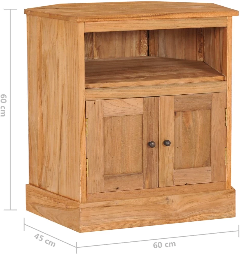 ΝΤΟΥΛΑΠΙ ΓΩΝΙΑΚΟ 60 X 45 X 60 ΕΚ. ΑΠΟ ΜΑΣΙΦ ΞΥΛΟ TEAK 288898