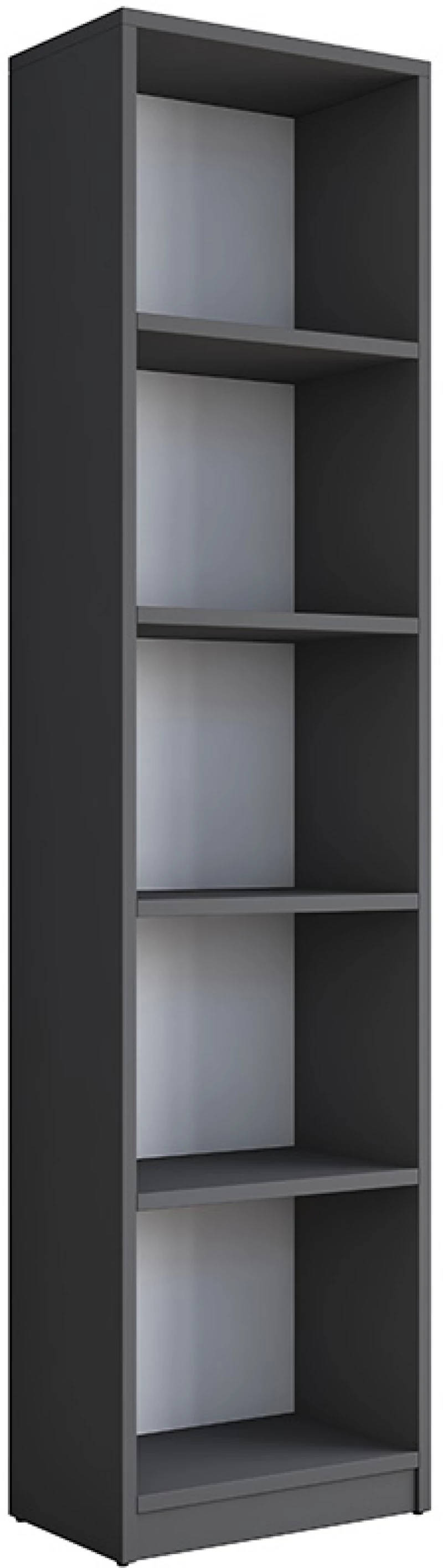 Βιβλιοθήκη Goldie pakoworld ανθρακί-λευκό 40x25x161.80εκ