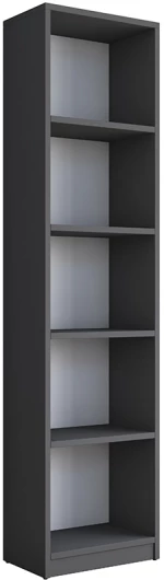 Βιβλιοθήκη Goldie pakoworld ανθρακί-λευκό 40x25x161.80εκ