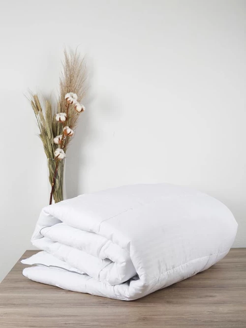 Πάπλωμα microfiber λευκό Μονό (160x220)