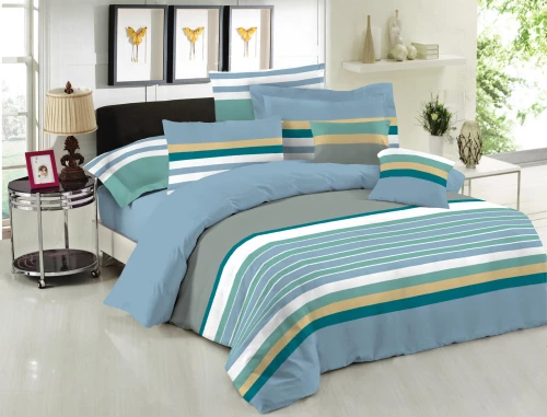 Σετ Σεντόνια Le Blanc Premium Cotton 100%  Nevada Blue Μονά 170x270