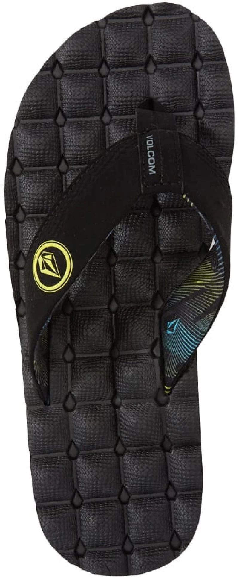 Volcom Recliner Sandals Black Lime