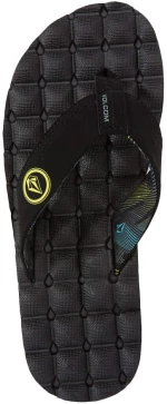 Volcom Recliner Sandals Black Lime