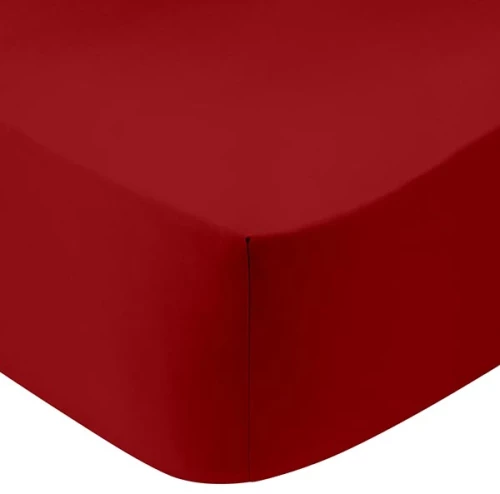 Κατωσέντονο Cotton Feelings με λάστιχο 113 Red Υπέρδιπλο (180x200+30)