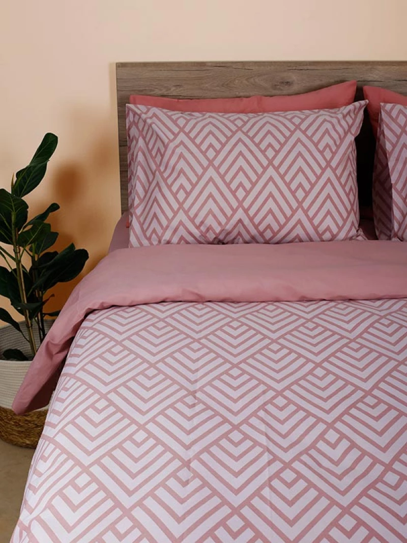 Παπλωματοθήκη Cotton Feelings 2036 Pink Μονή (170χ250)