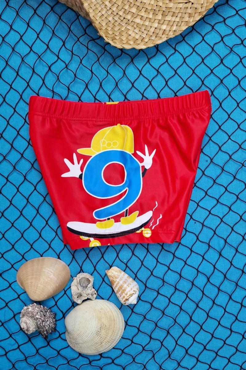 Παιδικό Μαγιό Boxer D12312 ΚΟΚΚΙΝΟ