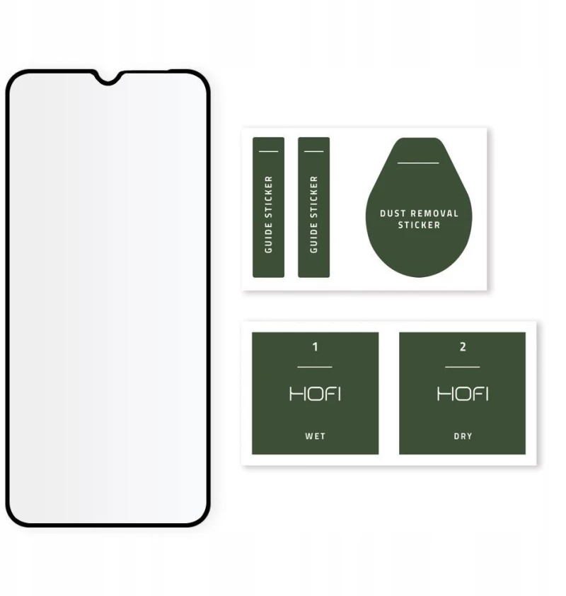 HOFI Γυαλί προστασίας 9H για Samsung Galaxy A02S 2021 - ΜΑΥΡΟ
