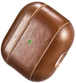 Θήκη iCarer Δερμάτινη για Apple AirPods 3 - ΚΑΦΕ - IAP-056-BRW