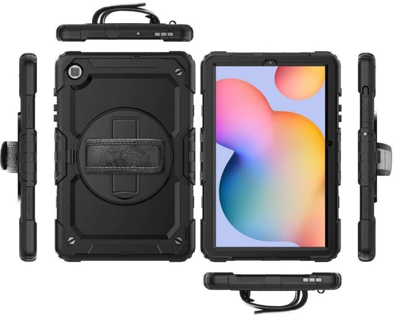 Θήκη TECH PROTECT SOLID360 HANDSTRAP, STAND για SAMSUNG GALAXY TAB S6 LITE 10.4 2020 / 2022 - ΜΑΥΡΟ