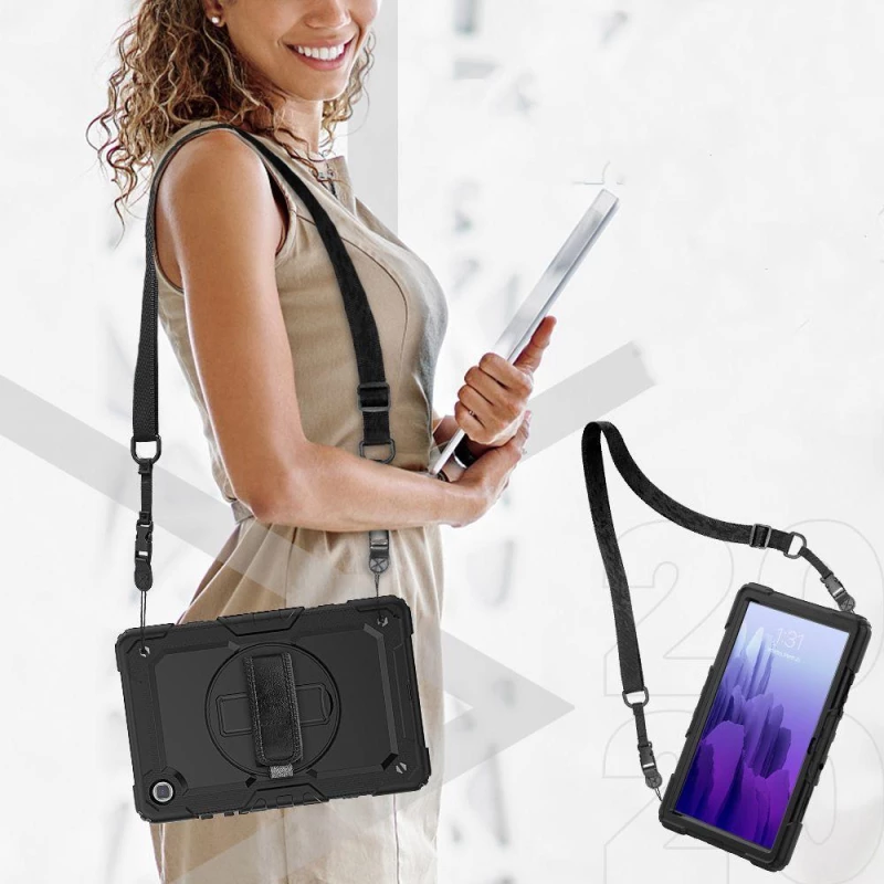 Θήκη TECH PROTECT SOLID360 HANDSTRAP, STAND για SAMSUNG GALAXY TAB S6 LITE 10.4 2020 / 2022 - ΜΑΥΡΟ