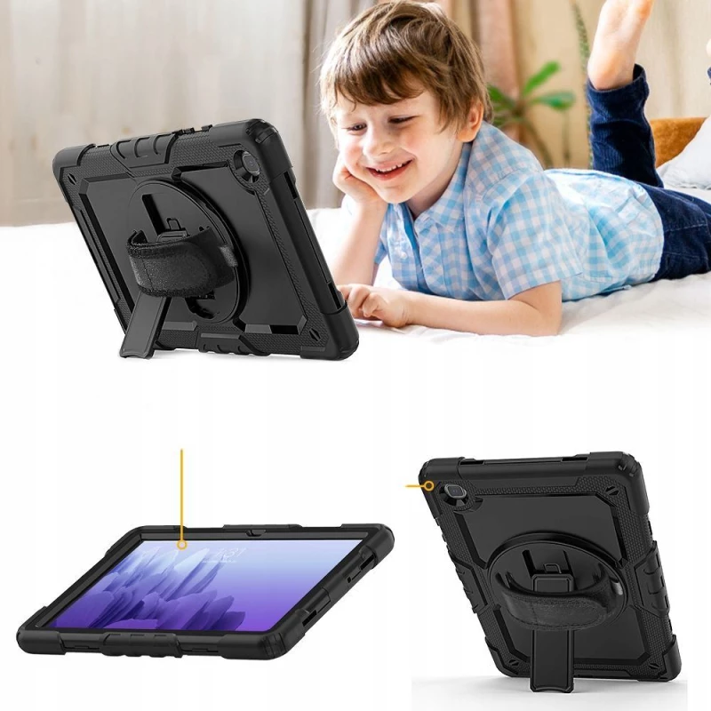 Θήκη TECH PROTECT SOLID360 HANDSTRAP, STAND για SAMSUNG GALAXY TAB S6 LITE 10.4 2020 / 2022 - ΜΑΥΡΟ
