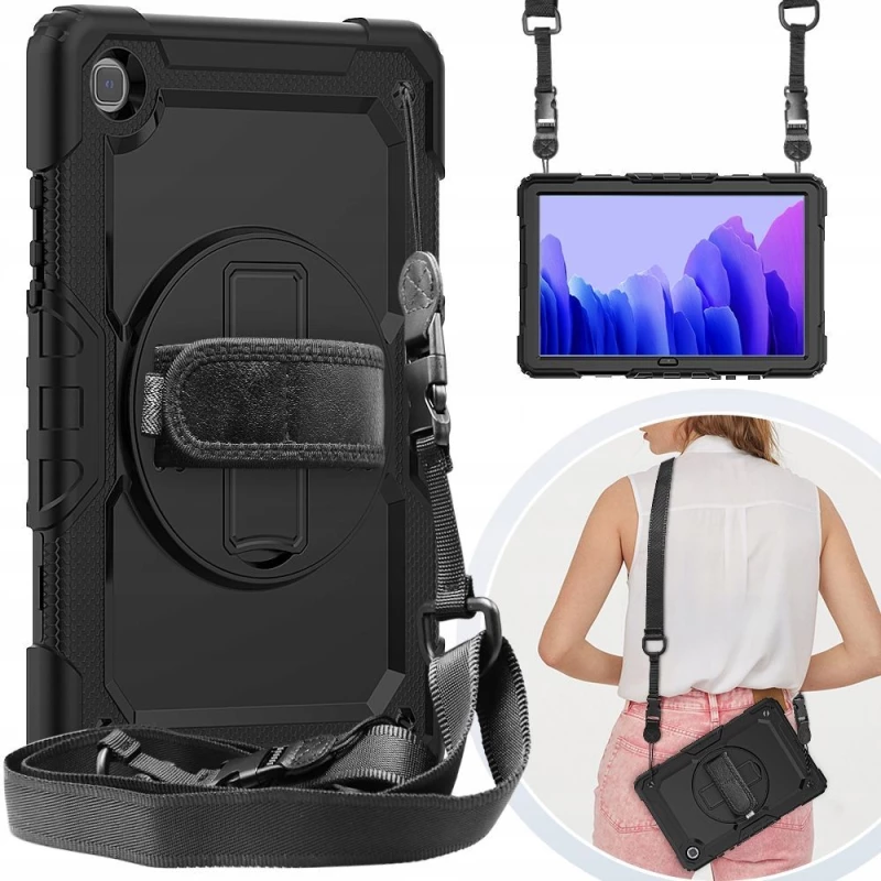 Θήκη TECH PROTECT SOLID360 HANDSTRAP, STAND για SAMSUNG GALAXY TAB S6 LITE 10.4 2020 / 2022 - ΜΑΥΡΟ