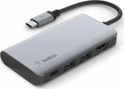 Belkin AVC006btSGY USB-C® 4-in-1 Multiport Adapter