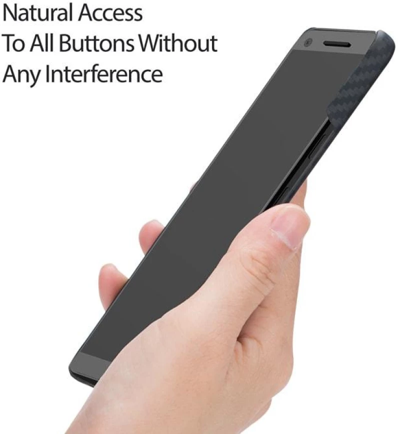 Θήκη Pitaka Aramid CARBON FIBER για Google Pixel 2 - ΜΑΥΡΟ - KG2001