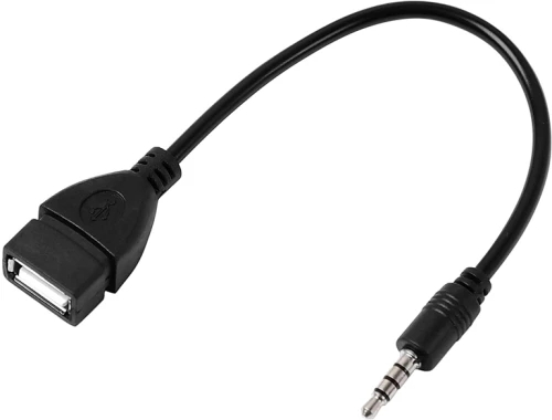 POWERTECH καλώδιο 3.5mm σε USB 2.0 female CAB-J055  0.5m  μαύρο