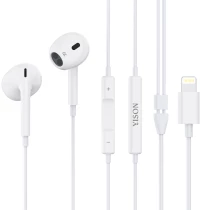 YISON earphones με μικρόφωνο X7  Lightning  1.2m  λευκά